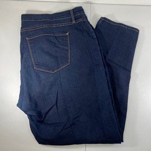 James Jeans Women's Plus Size 22 Dark Wash Denim Blue Leggy Z Fit Cotton Stretch
